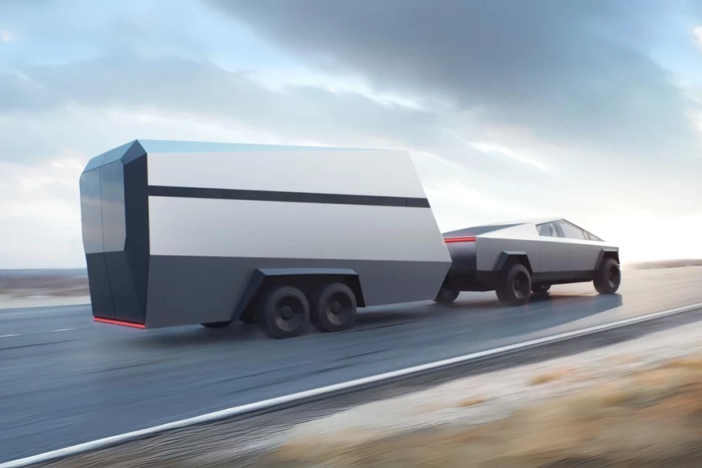 Tesla Cybertruck remorquage