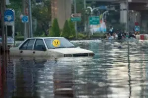 Voiture inondée